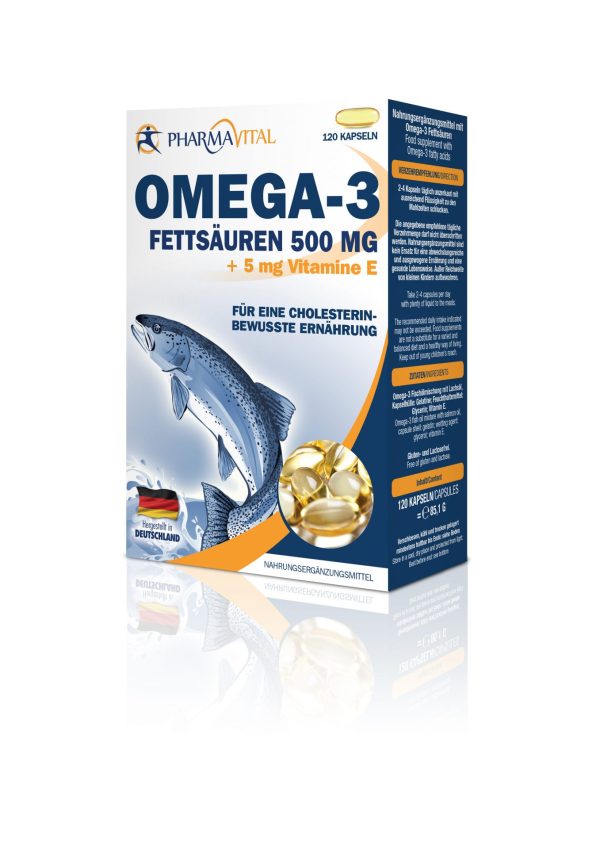 Omega-3 500 mg 120 Kapseln – Bild 2