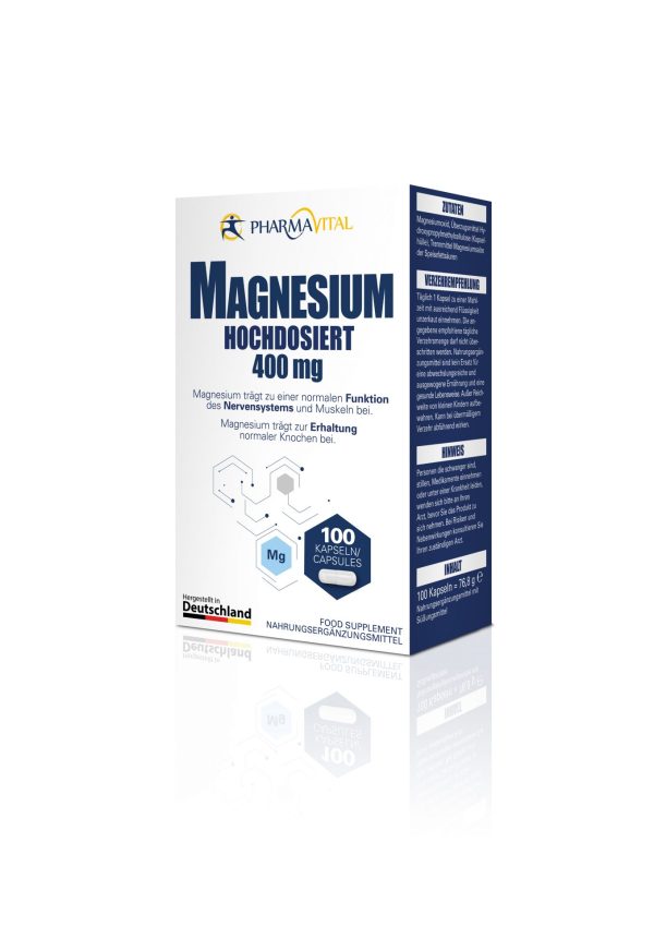 Magnesium high-dose 400 mg capsules 100 capsules
